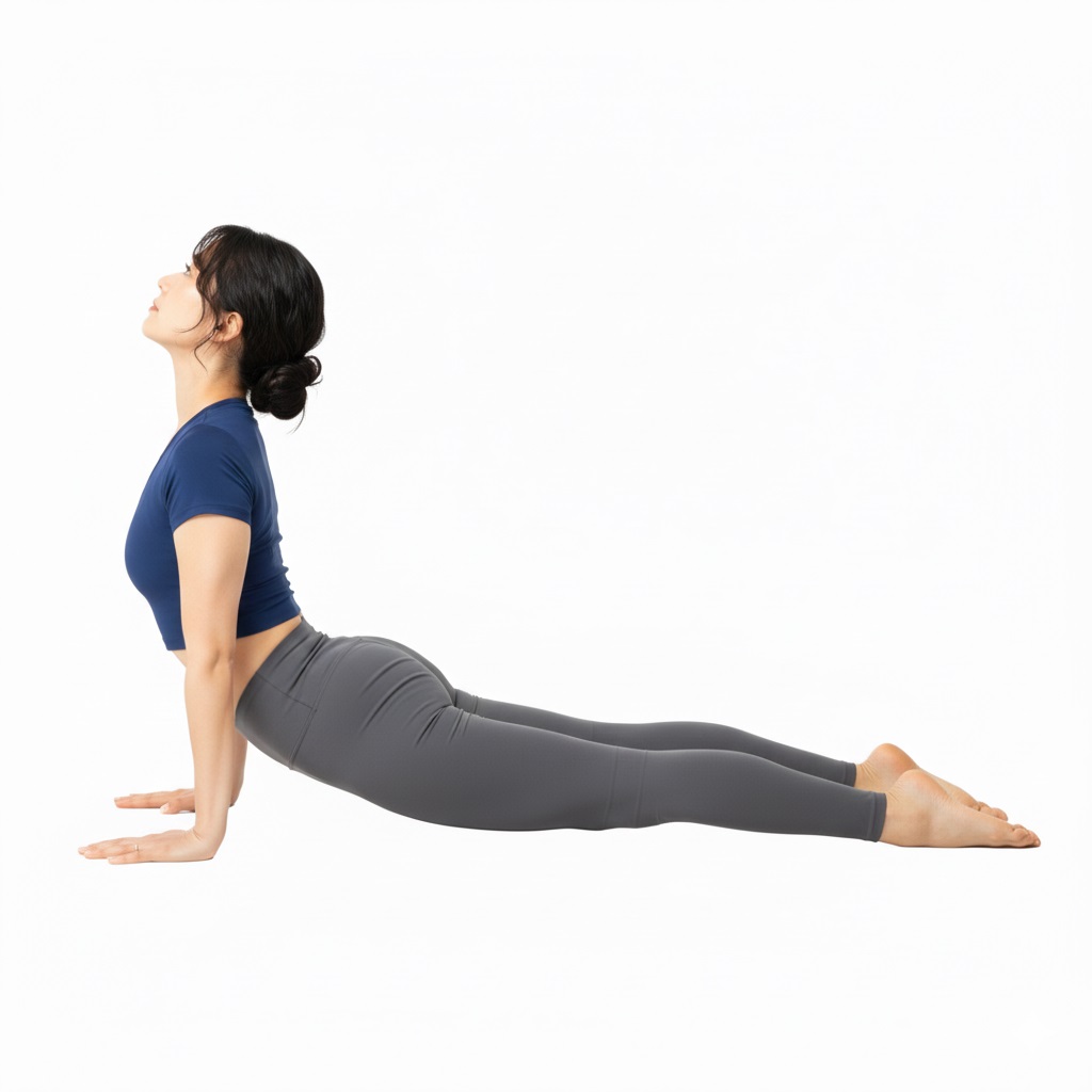 ヨガのポーズでウッタナーサナ（上向きの犬のポーズ）