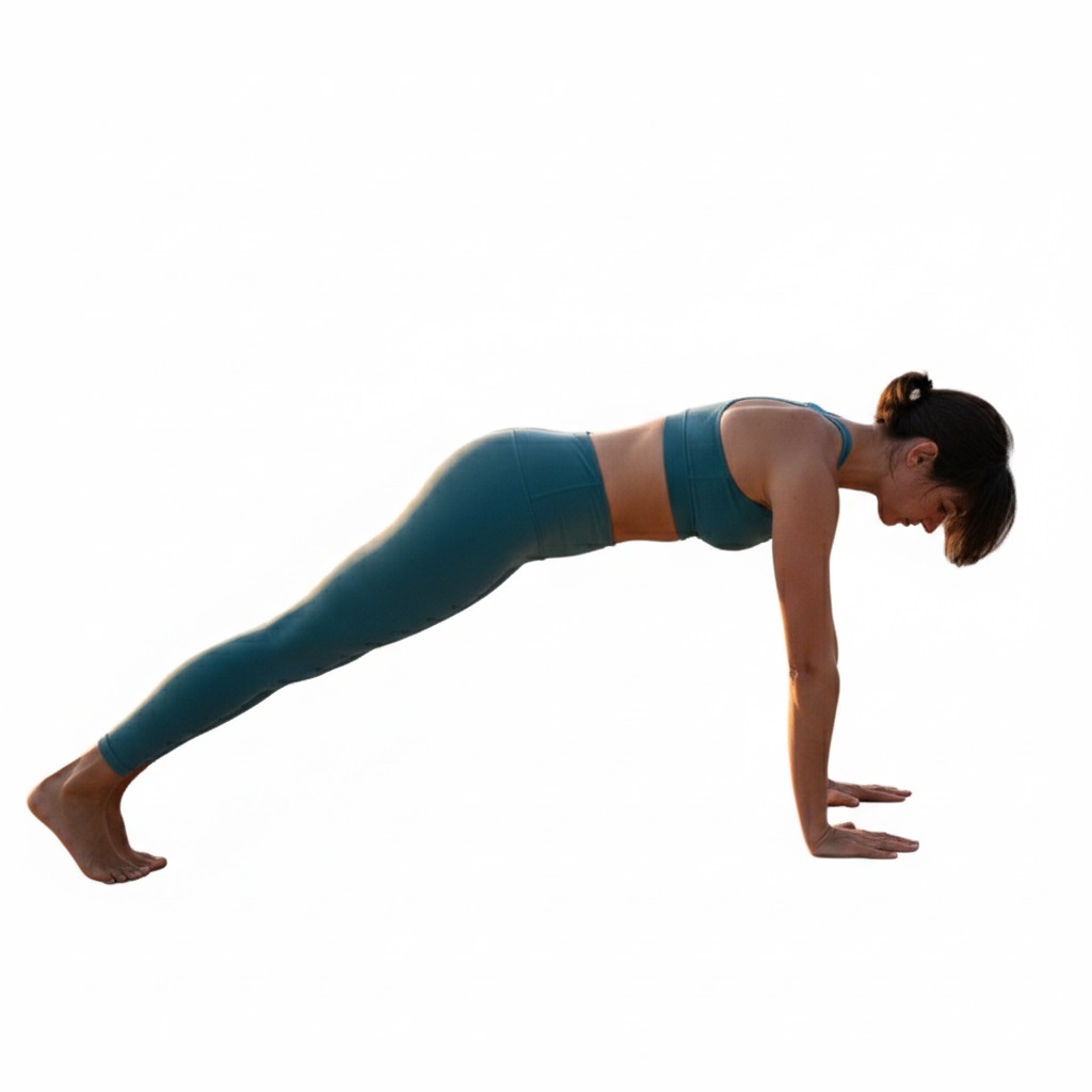 ヨガのポーズ・ビラーサナ（プランクポーズ）